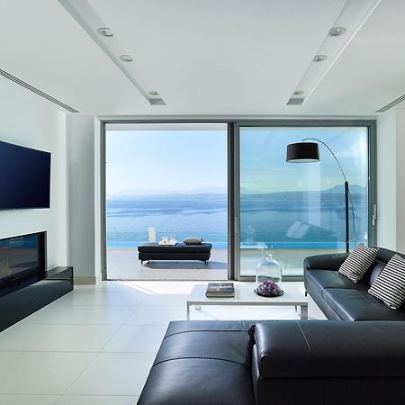 Beachfront Villa In Crete - Epavli Luxury Villa Agia Pelagia Dış mekan fotoğraf