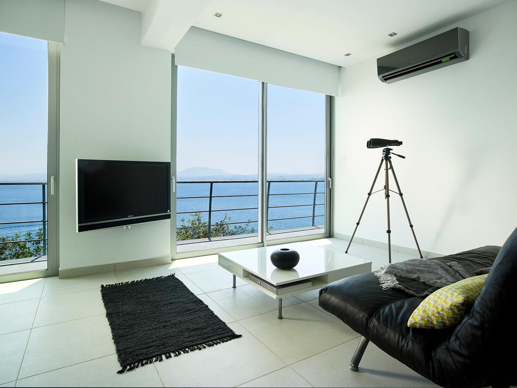 Beachfront Villa In Crete - Epavli Luxury Villa Agia Pelagia Dış mekan fotoğraf