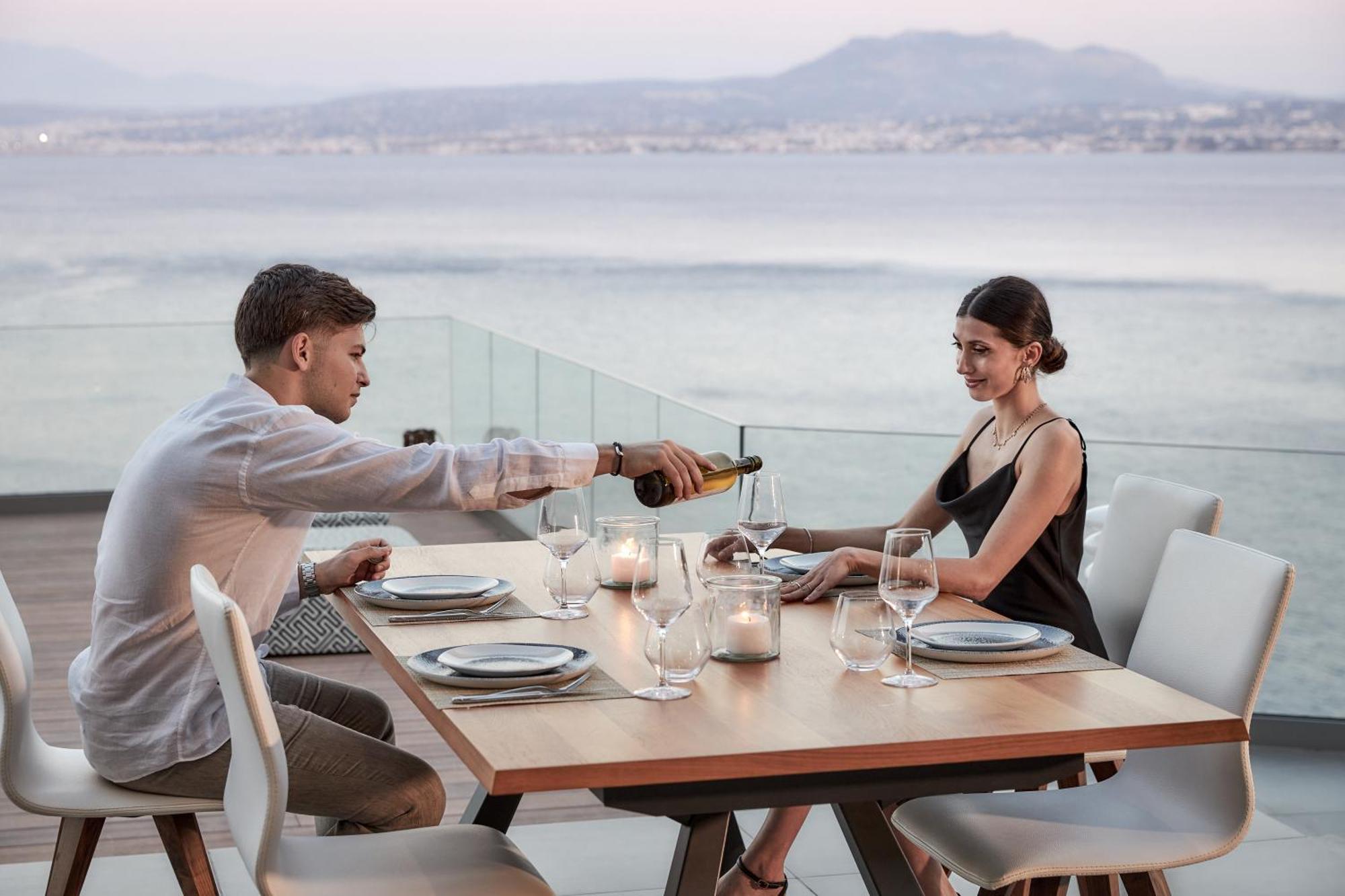 Beachfront Villa In Crete - Epavli Luxury Villa Agia Pelagia Dış mekan fotoğraf