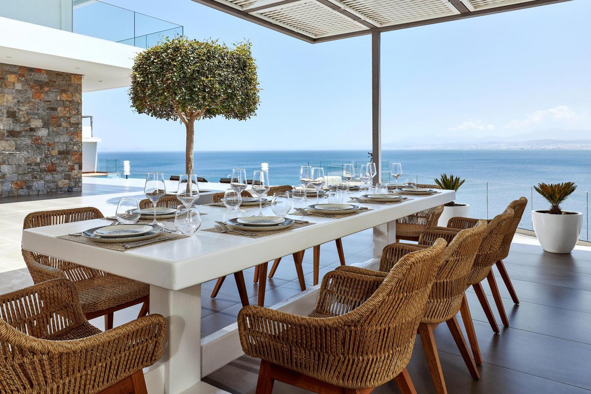 Beachfront Villa In Crete - Epavli Luxury Villa Agia Pelagia Dış mekan fotoğraf