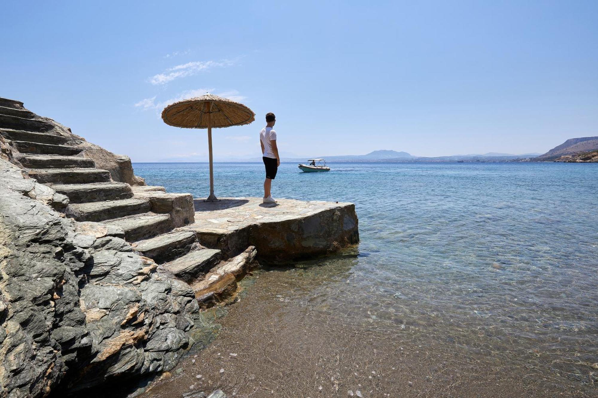 Beachfront Villa In Crete - Epavli Luxury Villa Agia Pelagia Dış mekan fotoğraf