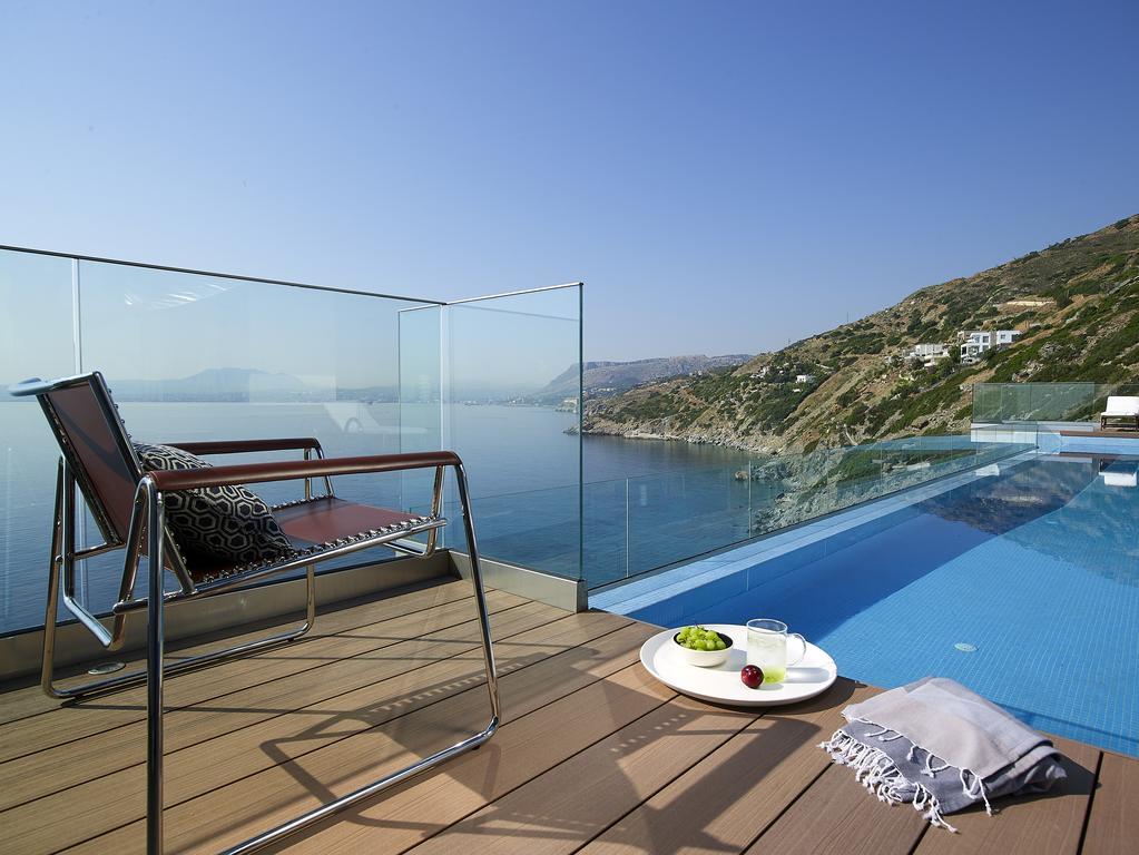 Beachfront Villa In Crete - Epavli Luxury Villa Agia Pelagia Dış mekan fotoğraf